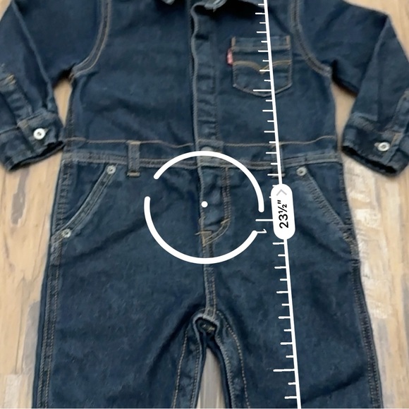Levi's Blue Denim Overalls Classic Workwear Style - Picture 5 of 6